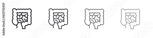 Gut icon. minimal strokes lines for web designs
