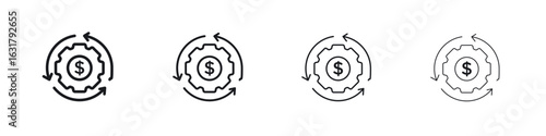 GMO icon. minimal strokes lines for web designs
