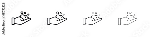Foam icon. minimal strokes lines for web designs