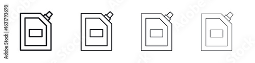 Doy pack pouch icon. minimal strokes lines for web designs