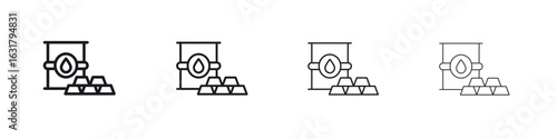 Commodity icon. minimal strokes lines for web designs