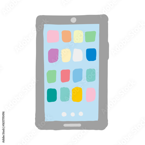 手書きの「スマートフォン」