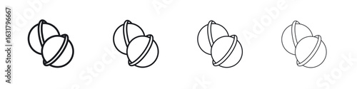 Bath salts bomb icon. minimal strokes lines for web designs