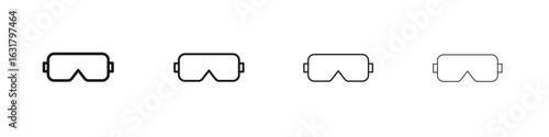 AR headset icon. minimal strokes lines for web designs
