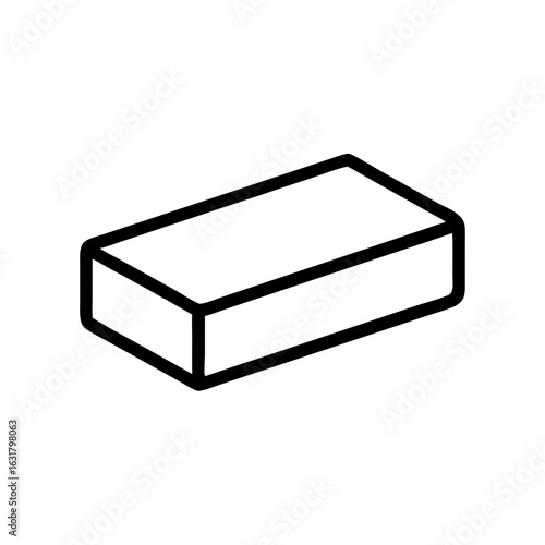 concrete block isolated on white background