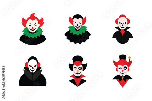 Creepy Clown Vector Illustration