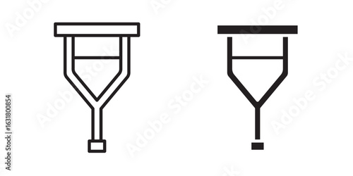 Crutch icon Vector illustration fill and stock on white background