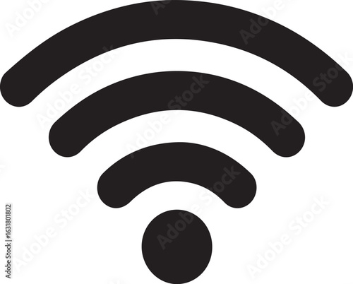 a black Wi-Fi symbol vector illustration