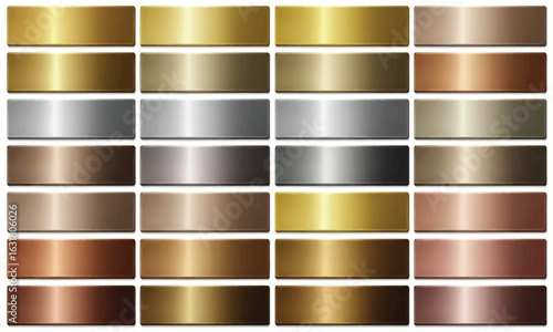 Elegant gold color palette with essential hues