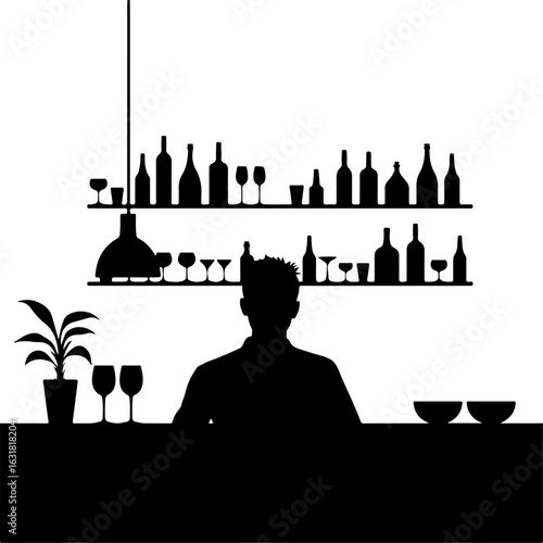 Romantic couple silhouette near a mosque with iconic city landmarks