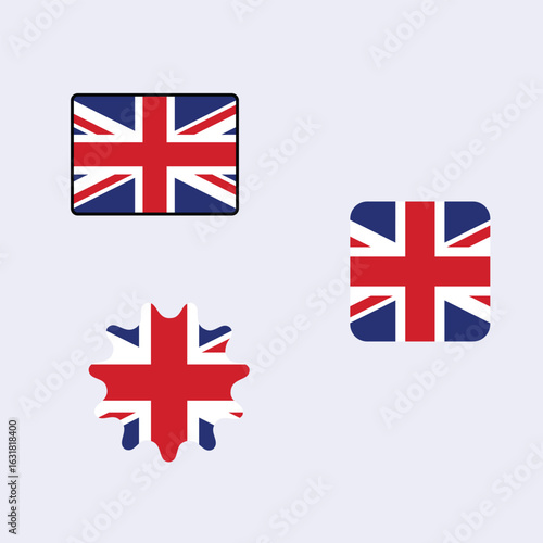 United  kingdom flags in icons 