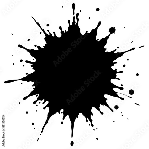 Color Splash Generative AI Vector Linocut Silhouette Design