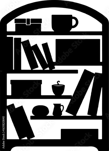 Black silhouette furniture icon set vector illustration design symbol
