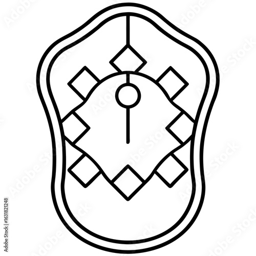Printable Mouse Pad Vector | Generative AI Linocut Silhouette Design