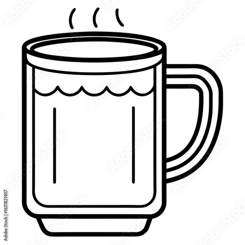 Printable Mug Vector | Generative AI & Linocut Silhouette Design for Creative Projects