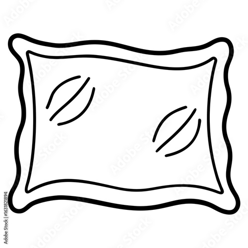 Printable Pillow Vector | Generative AI Linocut Silhouette Design