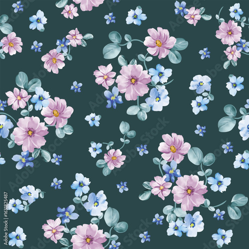 seamless pattern with flowers