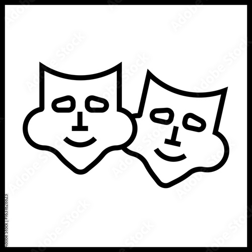 Drama Mask Icon Design