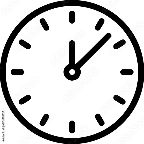 Clock Vector Icon for Time and Alarm