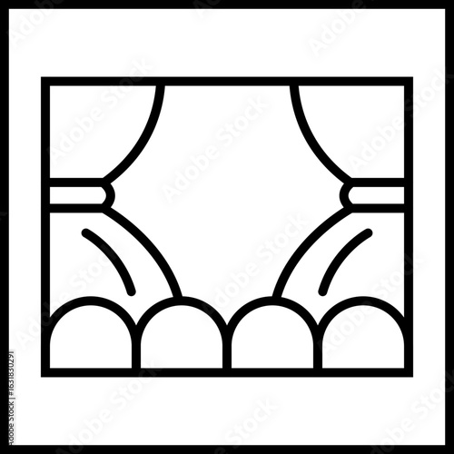 Theater Curtain Call Icon Design