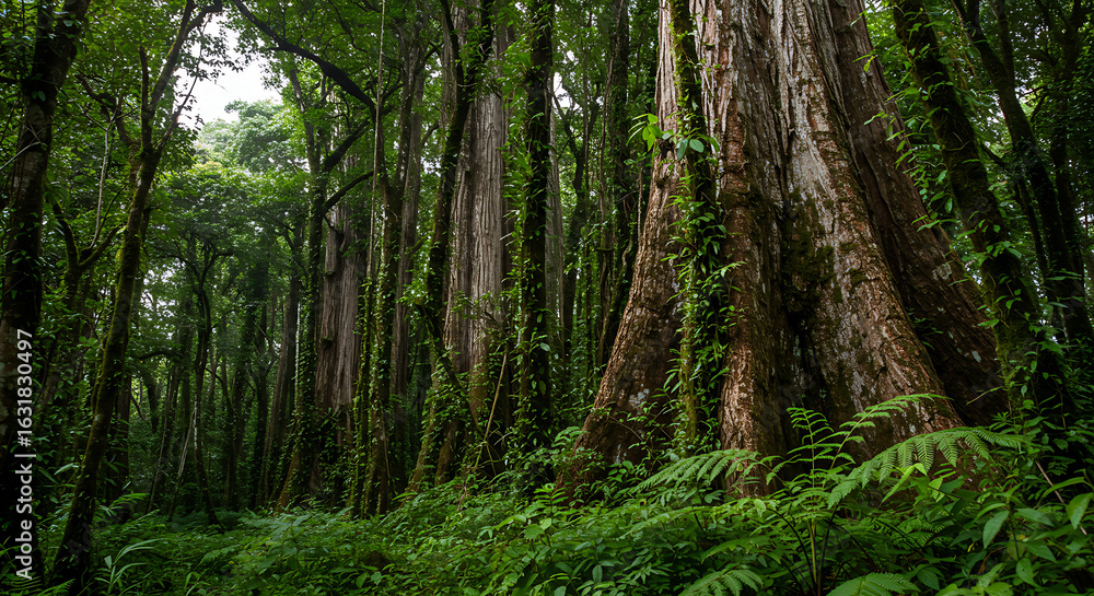 Naklejka premium Towering Ancient Jungle