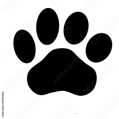 Paw print vector image illustration art 