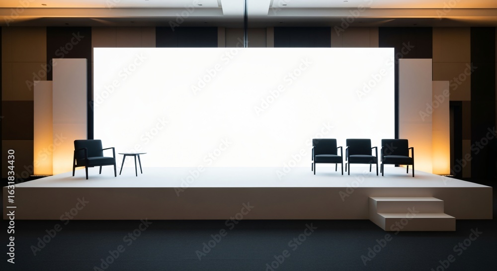 Fototapeta premium Blank Stage Setup for Conference or Presentation