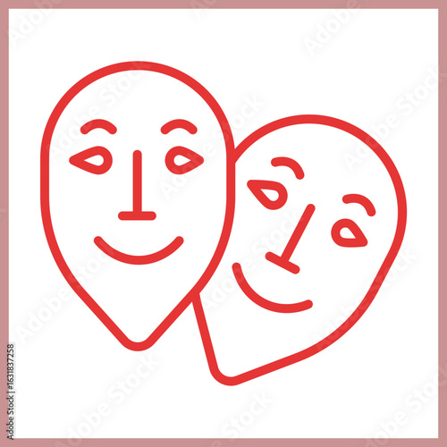 Drama Performance Icon Design