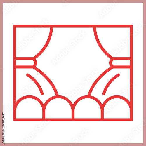 Theater Curtain Call Icon Design