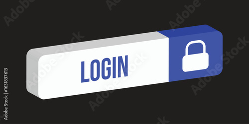 Login Button with Padlock Icon