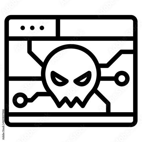 Ransomware icon vector illustration