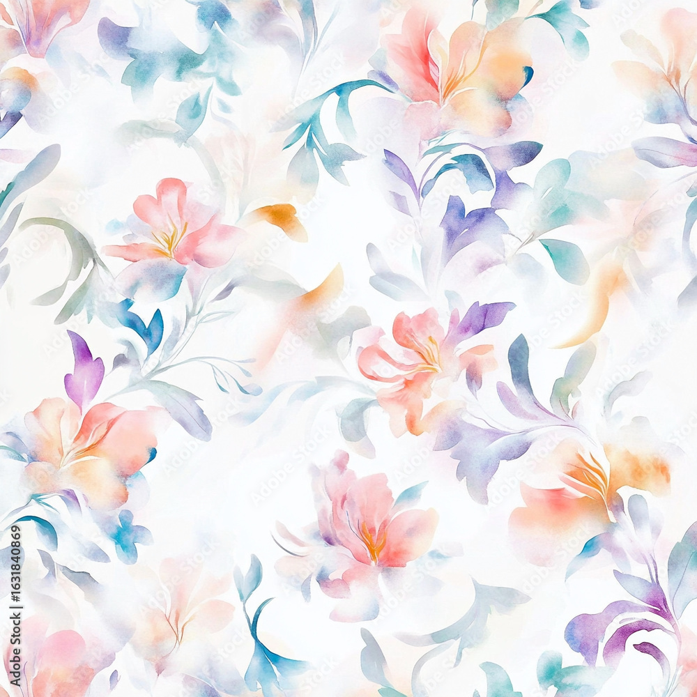 Fototapeta premium floral background with butterflies