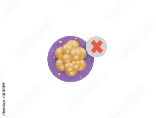 cholesterol icon 3d illustration render