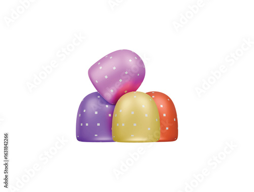 gumdrops candy icon 3d illustration render