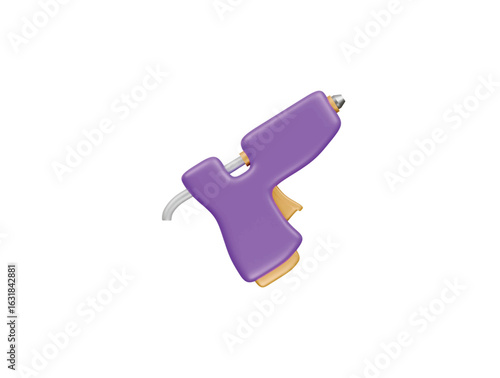 glue gun icon 3d illustration render