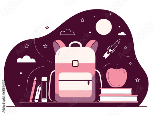 vector illustration of a bag