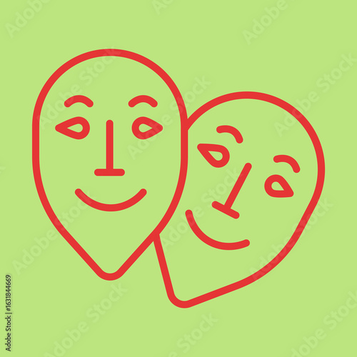 Drama Performance Icon Design