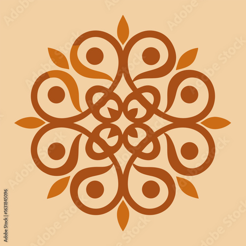 Elegant abstract arabic calligraphy pattern featuring intricate islamic geometric designs on a textured parchment background perfect for cultural and decorative projects