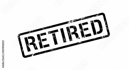 Retired grunge rubber stamp vector illustration concept