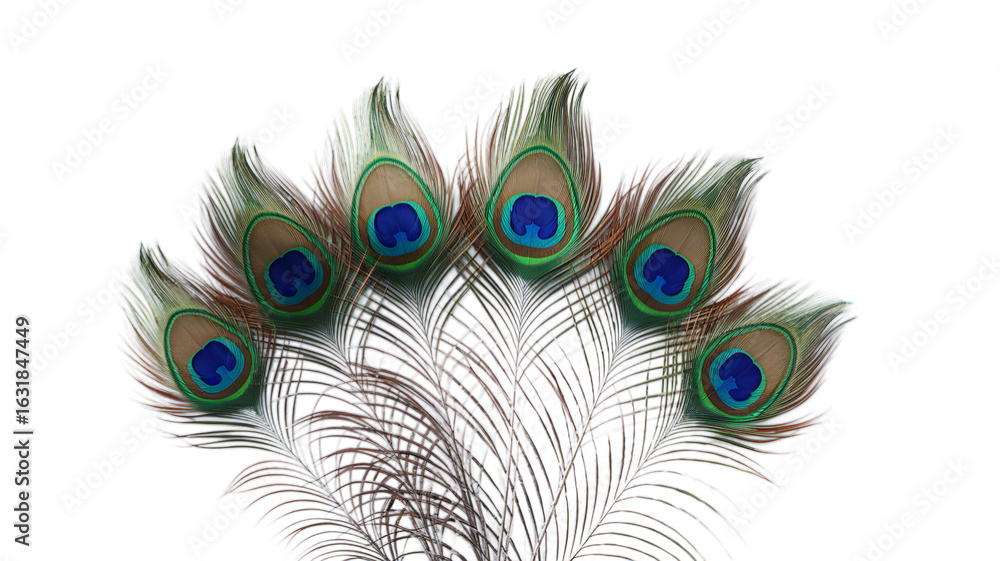 Fototapeta premium Mor Pankh, the sacred peacock feathers of Lord Krishna, vishu, happy vishu