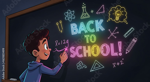 back to school chalk on blackboard background editable text effect, Welcome Back to school decorated lettering sign. Colorful textured text isolated on white background. Design element for leaflets, 
