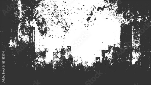 grunge vector dust texture, Grunge black and white. Abstract monochrome  Vector pattern of scratches, chips, scuffs. transparent background