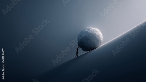 The uphill battle: A symbolic representation of perseverance and challenges