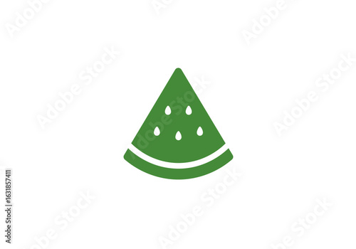 Refreshing Slice of Watermelon: A vibrant, minimalist image showcases a fresh slice of watermelon. The juicy red flesh is contrasted by the bright green rind and the black seeds, a symbol of summer.