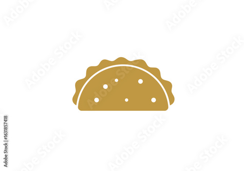 Empanada Delight: A stylized image of an empanada, the golden color pastry shell, ready to be savored, its appealing form hinting at the savory filling within.
