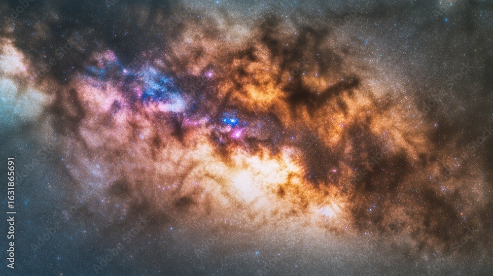 Fototapeta premium Stunning view of vibrant cosmic clouds in deep space with rich colors