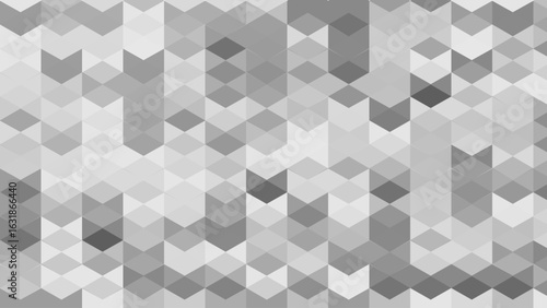 Abstract gray seamless geometric pattern polygon mosaic vector background illustration. Seamless black and white geometric pattern low-poly backdrop background. Black white triangle geometric pattern
