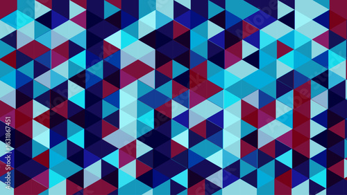 Vibrant polygonal mosaic bursting with dynamic color gradients and seamless geometric rhythm. A bold low-poly pattern design blending futuristic style with digital artistry – perfect for ultra-modern