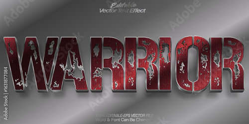 Warrior Vector Text Effect Editable Alphabet Gladiator Spartan Historic Knight