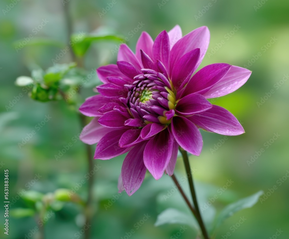 Obraz premium Purple and pink anemone Dahlia Abigail in flower, in the wild